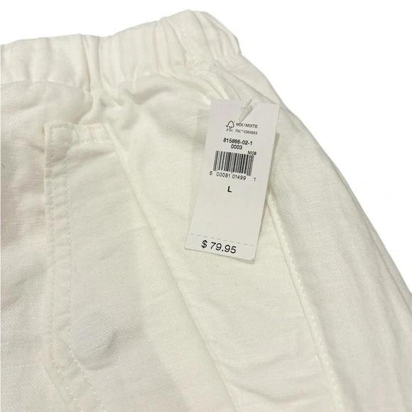 GAP Off White High Rise Linen-Cotton Utility Joggers with Washwell NWT - Picture 8 of 10